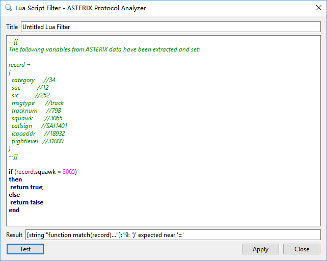 Lua Script with Error