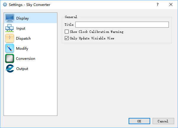Configuration - Display