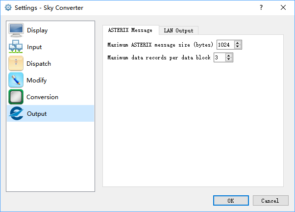 Configuration - Output - ASTERIX